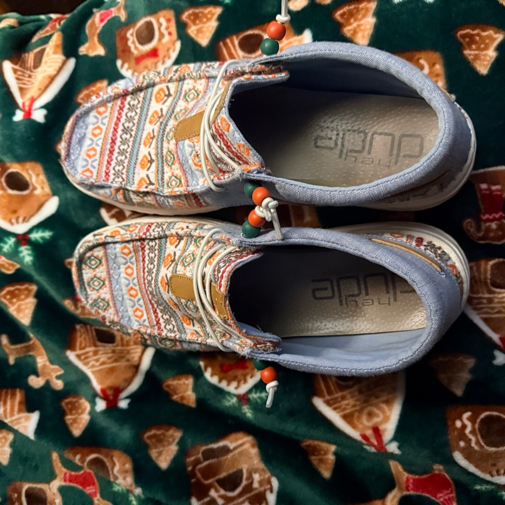 Hey Dude Moccasins with Colorful Patterns